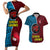 Bintangor Goroka Lahanis Rugby Couples Matching Short Sleeve Bodycon Dress and Hawaiian Shirt Papua New Guinea Polynesian Tattoo LT03 Red - Polynesian Pride