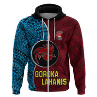 Bintangor Goroka Lahanis Rugby Hoodie Papua New Guinea Polynesian Tattoo LT03 Zip Hoodie Red - Polynesian Pride