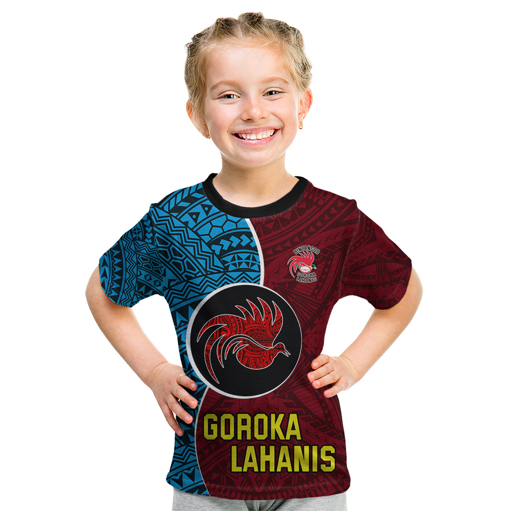 Bintangor Goroka Lahanis Rugby Kid T Shirt Papua New Guinea Polynesian Tattoo LT03 Red - Polynesian Pride