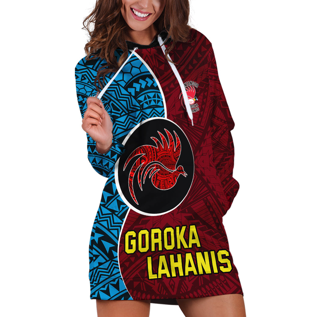 Custom Bintangor Goroka Lahanis Rugby Hoodie Dress Papua New Guinea Polynesian Tattoo LT03 Red - Polynesian Pride