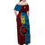 Custom Bintangor Goroka Lahanis Rugby Off Shoulder Maxi Dress Papua New Guinea Polynesian Tattoo LT03 - Polynesian Pride