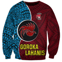 Custom Bintangor Goroka Lahanis Rugby Sweatshirt Papua New Guinea Polynesian Tattoo LT03 Unisex Red - Polynesian Pride