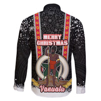 Vanuatu Christmas Family Matching Tank Maxi Dress and Hawaiian Shirt Polynesian Tribal Snow Style LT03 - Polynesian Pride