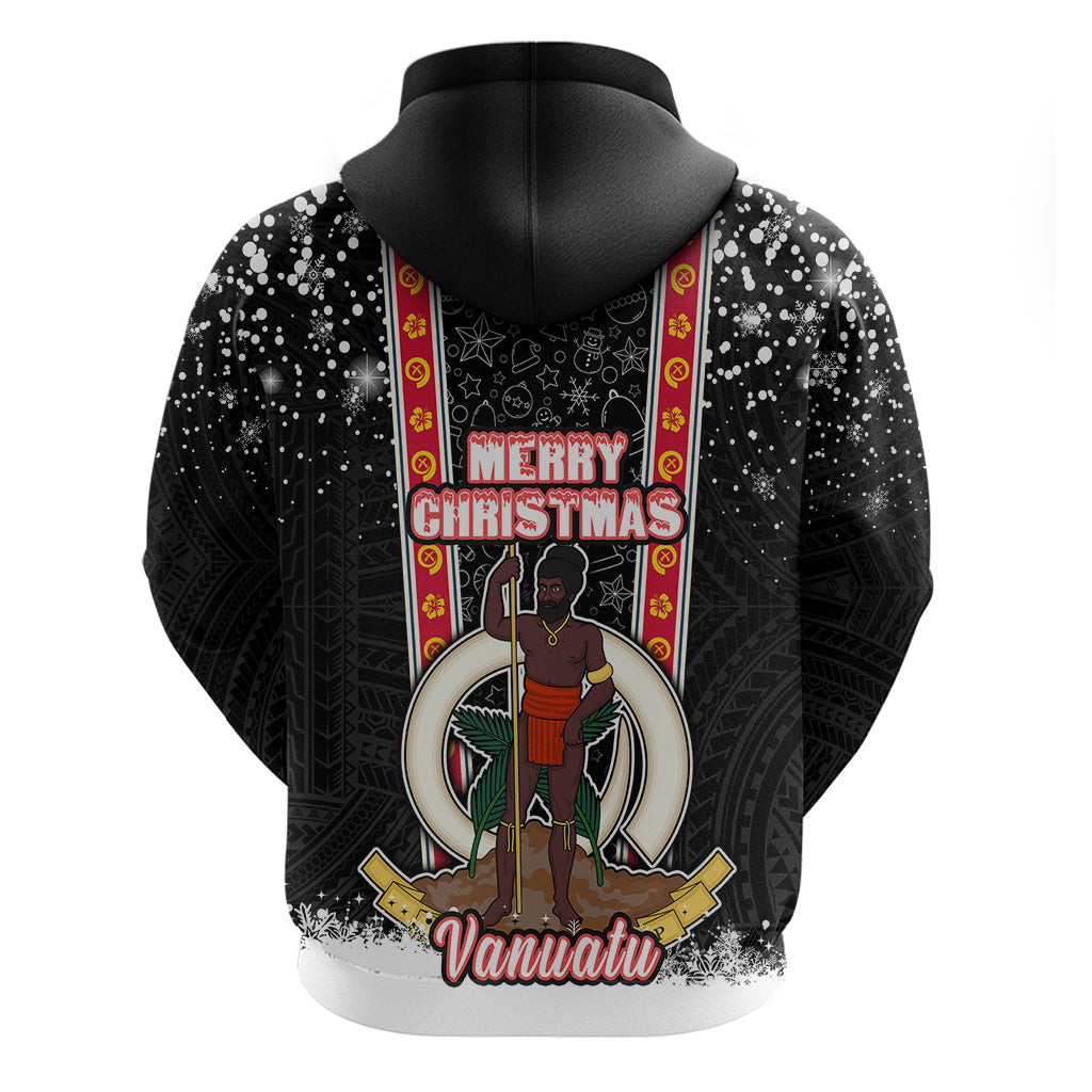 Vanuatu Christmas Hoodie Polynesian Tribal Snow Style LT03 - Polynesian Pride
