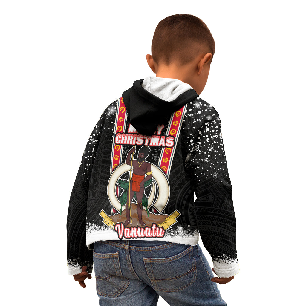 Vanuatu Christmas Kid Hoodie Polynesian Tribal Snow Style LT03 - Polynesian Pride