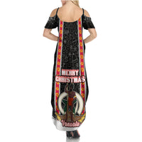 Vanuatu Christmas Summer Maxi Dress Polynesian Tribal Snow Style LT03 - Polynesian Pride