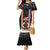 Personalised Vanuatu Christmas Mermaid Dress Polynesian Tribal Snow Style LT03 Women Black - Polynesian Pride