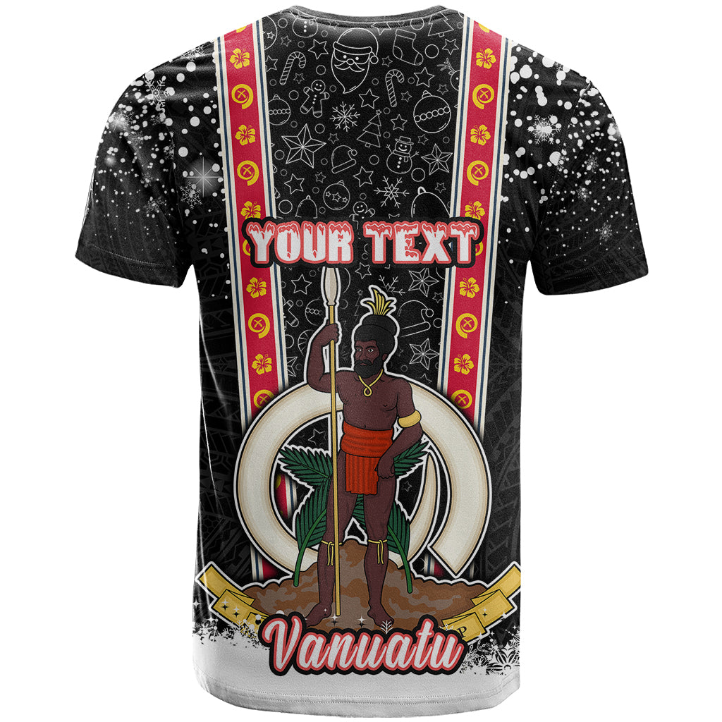 Personalised Vanuatu Christmas T Shirt Polynesian Tribal Snow Style LT03 - Polynesian Pride