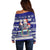 Samoa Christmas Off Shoulder Sweater The Santa Coat of Arms with Samoa Bracelet Pattern LT03 - Polynesian Pride