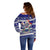 Samoa Christmas Off Shoulder Sweater The Santa Coat of Arms with Samoa Bracelet Pattern LT03 - Polynesian Pride