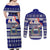 Custom Samoa Christmas Couples Matching Off Shoulder Maxi Dress and Long Sleeve Button Shirts The Santa Coat of Arms with Samoa Bracelet Pattern LT03 - Polynesian Pride