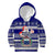 Custom Samoa Christmas Kid Hoodie The Santa Coat of Arms with Samoa Bracelet Pattern LT03 Blue - Polynesian Pride