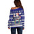 Custom Samoa Christmas Off Shoulder Sweater The Santa Coat of Arms with Samoa Bracelet Pattern LT03 - Polynesian Pride