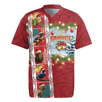 New Zealand Merry Christmas Rugby Jersey Maori Animals, Koru Tattoo - Red Xmas Style LT03 Red - Polynesian Pride