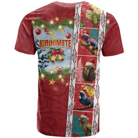 New Zealand Merry Christmas T Shirt Maori Animals, Koru Tattoo - Red Xmas Style LT03 - Polynesian Pride