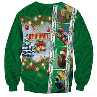 New Zealand Merry Christmas Sweatshirt Maori Animals, Koru Tattoo - Green Xmas Style LT03 - Polynesian Pride