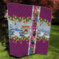New Zealand Merry Christmas Quilt Maori Animals, Koru Tattoo - Pink Xmas Style LT03 - Polynesian Pride