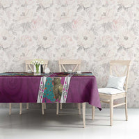 New Zealand Merry Christmas Tablecloth Maori Animals, Koru Tattoo - Pink Xmas Style LT03 - Polynesian Pride