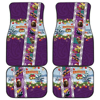 New Zealand Merry Christmas Car Mats Maori Animals, Koru Tattoo - Purple Xmas Style