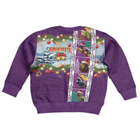 New Zealand Merry Christmas Kid Ugly Christmas Sweater Maori Animals, Koru Tattoo - Purple Xmas Style LT03 - Polynesian Pride