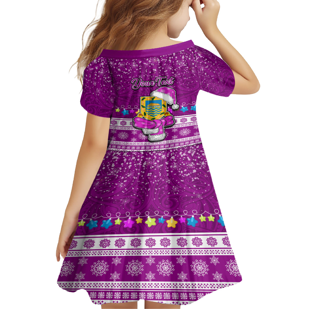 Personalised Tuvalu Christmas Family Matching Summer Maxi Dress and Hawaiian Shirt Snowman Hugs Tuvalu Coat of Arms Maori Pattern Pink Style LT03 - Polynesian Pride