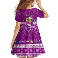 Personalised Tuvalu Christmas Family Matching Summer Maxi Dress and Hawaiian Shirt Snowman Hugs Tuvalu Coat of Arms Maori Pattern Pink Style LT03 - Polynesian Pride