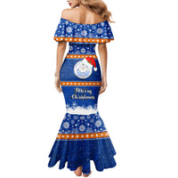 Marshall Islands Christmas Family Matching Mermaid Dress and Hawaiian Shirt Santa Claus and Coat of Arms Mix Polynesian Xmas Style LT03 - Polynesian Pride