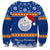 Marshall Islands Christmas Sweatshirt Santa Claus and Coat of Arms Mix Polynesian Xmas Style LT03 - Polynesian Pride