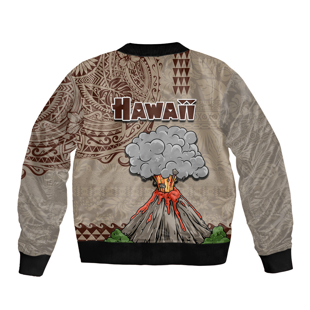 Hawaii Bomber Jacket Aloha Volcano Mix Kakau Hawaiian Tribal LT03 - Polynesian Pride