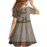 Hawaii Family Matching Off Shoulder Long Sleeve Dress and Hawaiian Shirt Aloha Volcano Mix Kakau Hawaiian Tribal LT03 - Polynesian Pride