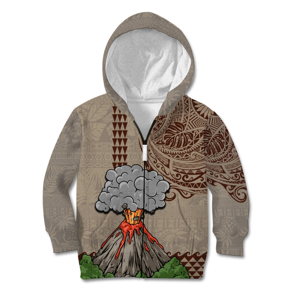 Hawaii Kid Hoodie Aloha Volcano Mix Kakau Hawaiian Tribal LT03 - Polynesian Pride