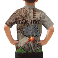 Aloha Volcano Custom Family Matching Puletasi Dress and Hawaiian Shirt Mix Hawaiian Kakau Tribal LT03 - Polynesian Pride