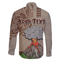 Aloha Volcano Custom Family Matching Tank Maxi Dress and Hawaiian Shirt Mix Hawaiian Kakau Tribal LT03 - Polynesian Pride