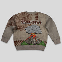 Aloha Volcano Custom Kid Ugly Christmas Sweater Mix Hawaiian Kakau Tribal LT03 - Polynesian Pride