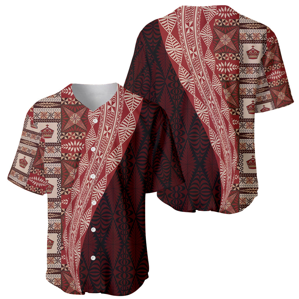 Tonga Fonulei and Ngatu Pattern Baseball Jersey LT03 - Polynesian Pride