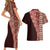 Tonga Fonulei and Ngatu Pattern Couples Matching Short Sleeve Bodycon Dress and Hawaiian Shirt LT03 - Polynesian Pride