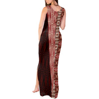 Tonga Fonulei and Ngatu Pattern Tank Maxi Dress LT03 - Polynesian Pride