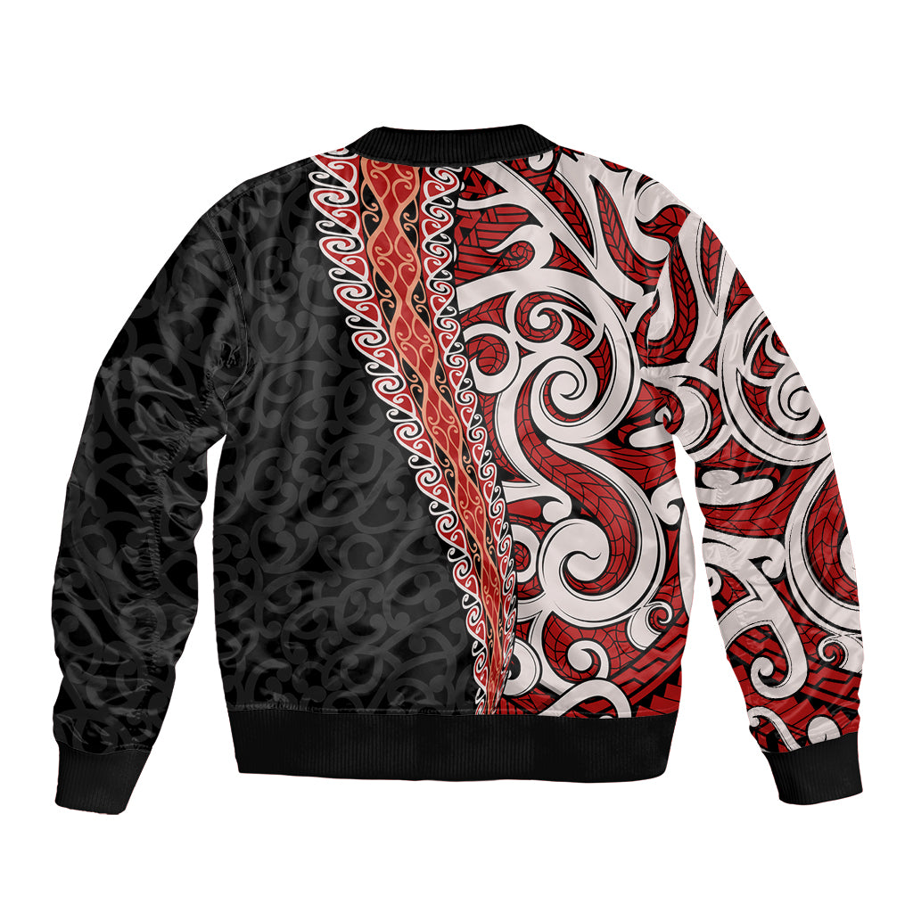 New Zealand Maori Stylized Koru Bomber Jacket LT03 - Polynesian Pride