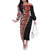 New Zealand Maori Stylized Koru Off The Shoulder Long Sleeve Dress LT03 Women Red - Polynesian Pride