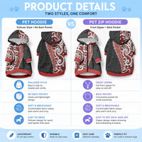 New Zealand Maori Stylized Koru Pet Hoodie