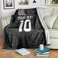New Zealand Rugby Custom Blanket The Champions Aotearoa LT03 Black - Polynesian Pride