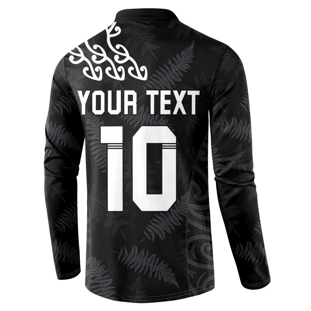 New Zealand Rugby Custom Button Sweatshirt The Champions Aotearoa LT03 - Polynesian Pride