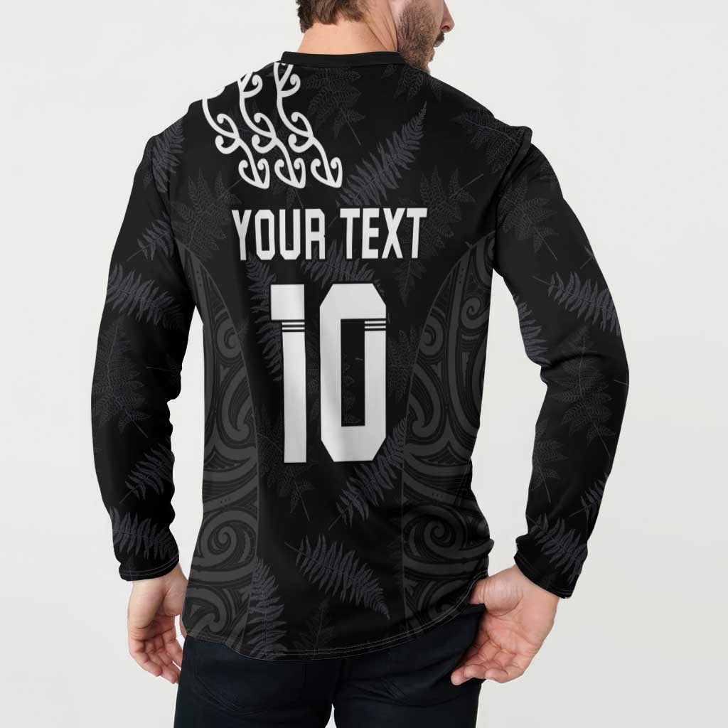 New Zealand Rugby Custom Button Sweatshirt The Champions Aotearoa LT03 - Polynesian Pride
