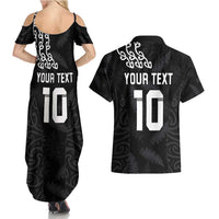 New Zealand Rugby Custom Couples Matching Summer Maxi Dress and Hawaiian Shirt The Champions Aotearoa