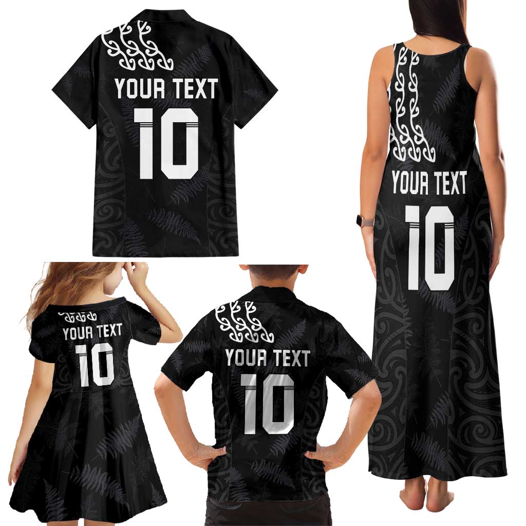 New Zealand Rugby Custom Family Matching Tank Maxi Dress and Hawaiian Shirt The Champions Aotearoa LT03 - Polynesian Pride