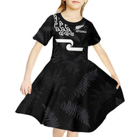 New Zealand Rugby Custom Kid Short Sleeve Dress The Champions Aotearoa LT03 - Polynesian Pride