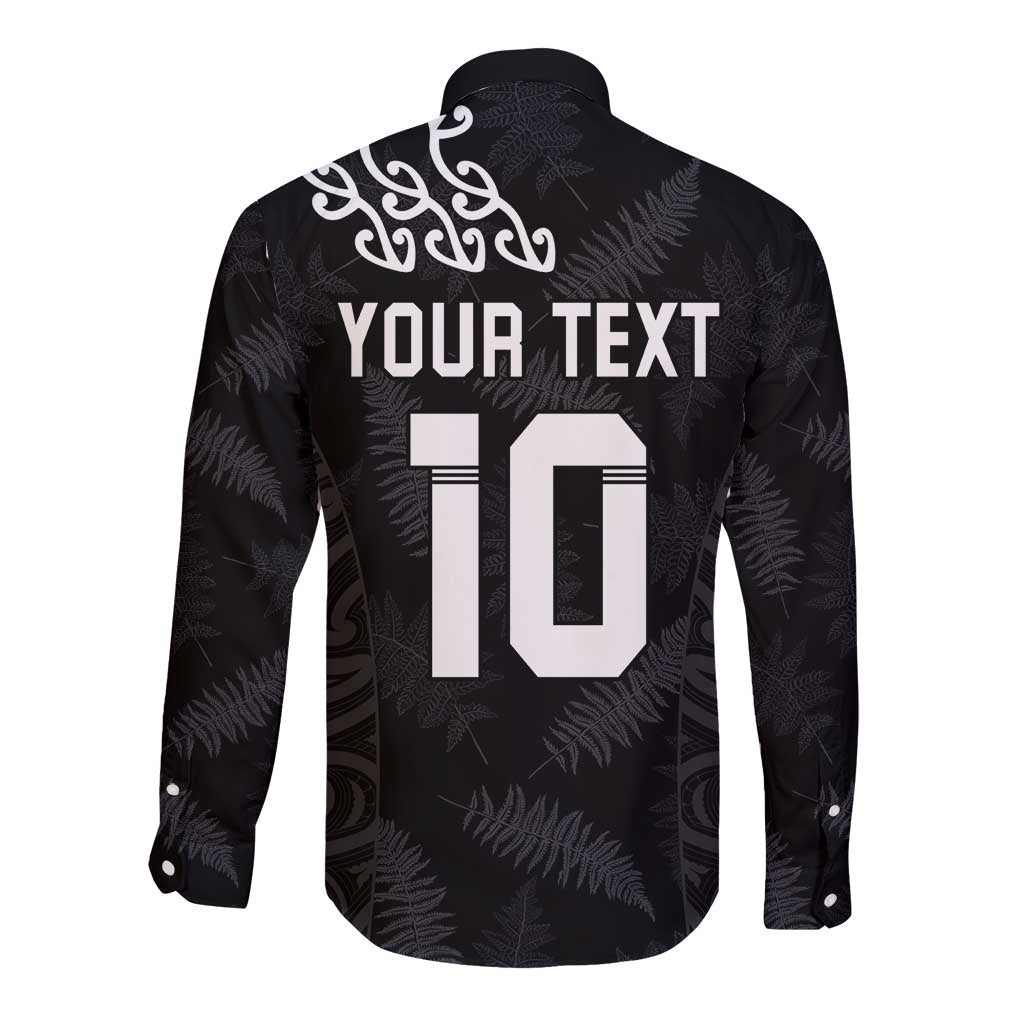 New Zealand Rugby Custom Long Sleeve Button Shirt The Champions Aotearoa LT03 - Polynesian Pride