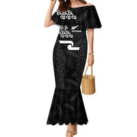 New Zealand Rugby Custom Mermaid Dress The Champions Aotearoa LT03 Women Black - Polynesian Pride
