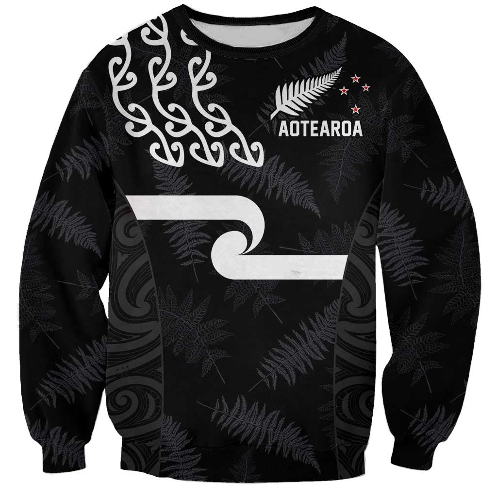 New Zealand Rugby Custom Sweatshirt The Champions Aotearoa LT03 Unisex Black - Polynesian Pride