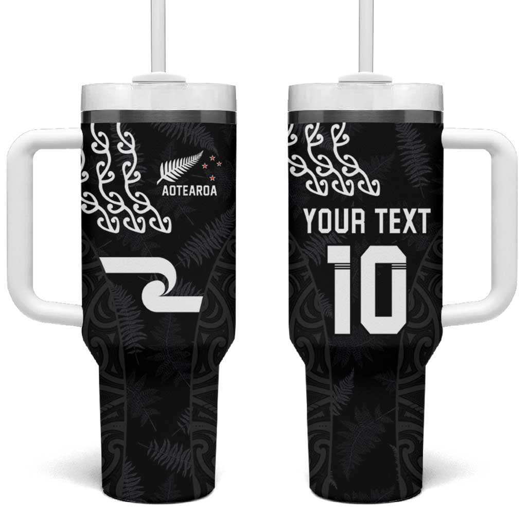 Custom New Zealand Rugby Jersey 2025 Tumbler With Handle The Champions Aotearoa LT03 One Size: 40 oz Black - Polynesian Pride